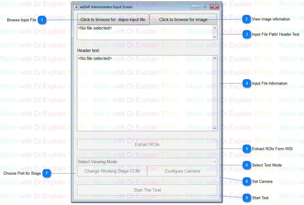 eeDAP Administrator Input Screen Window(c)