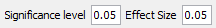 3. Significance Setting