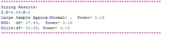 3. Sizing Results