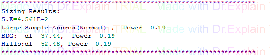 3. Sizing Results